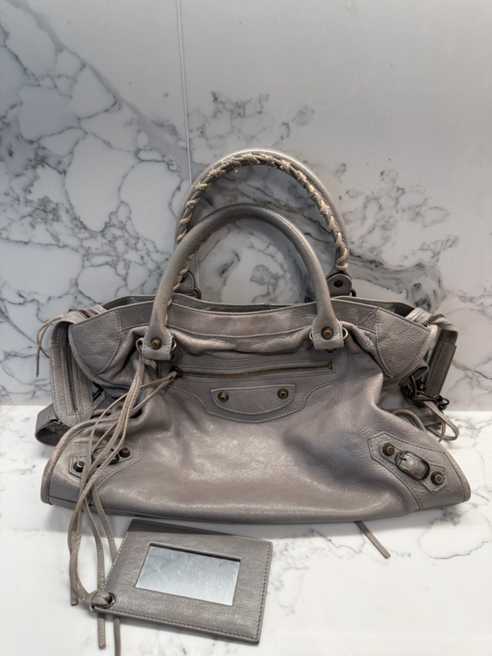 Balenciaga grey city bag medium